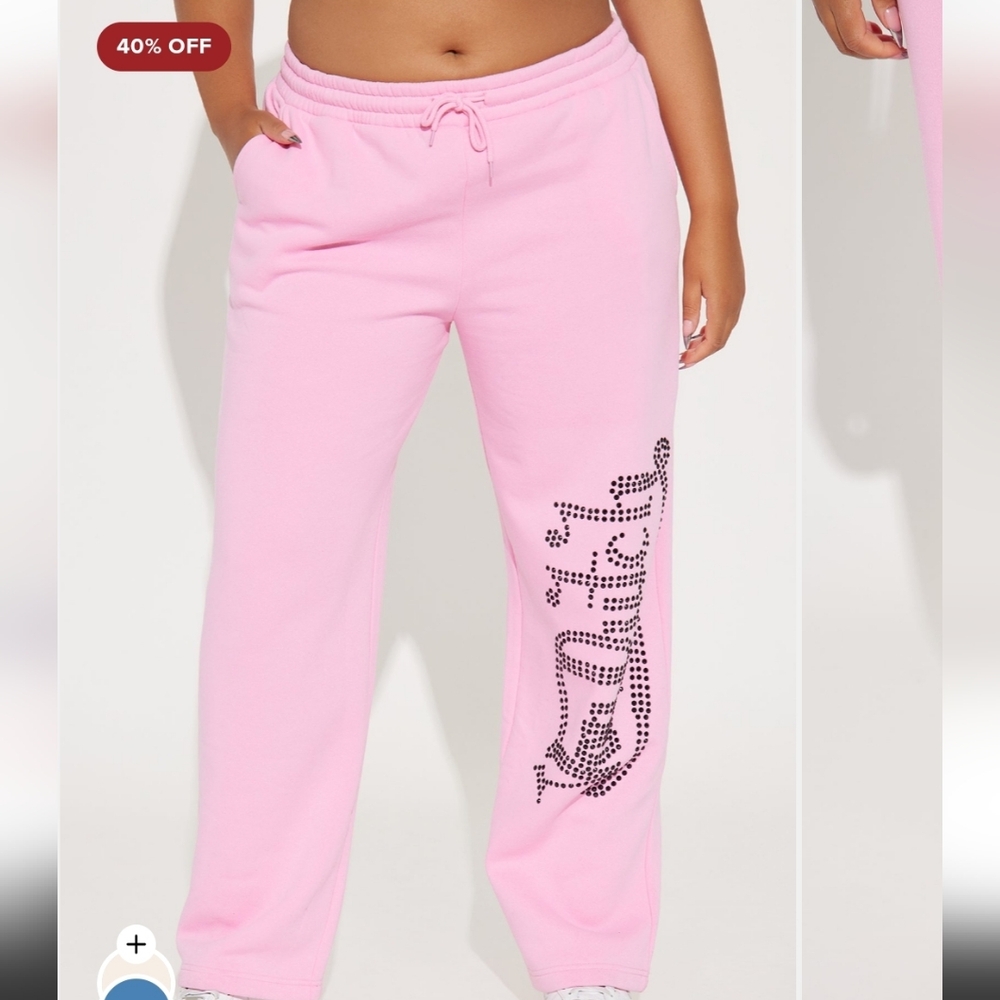 Von Dutch Classic Pink Wide Leg Pants